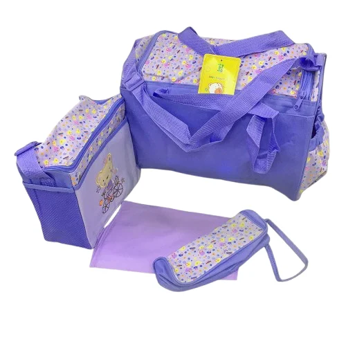 4 in 1 Baby Diaper Bag Set with Changing Mat