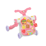 4-in-1 Multifunctional Early Educational Toy – Ride-On, Walker & Study Table Blue & Pink
